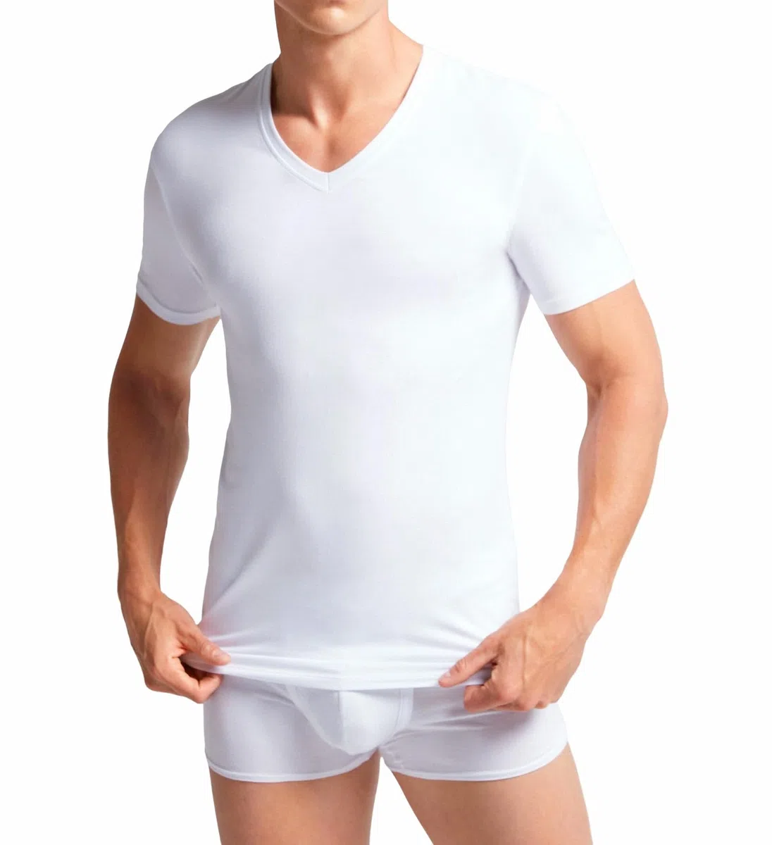 Liabel Maglietta Intima Uomo Cotone BIELASTICO Scollo V Maglia Uomo Elasticizzata B45