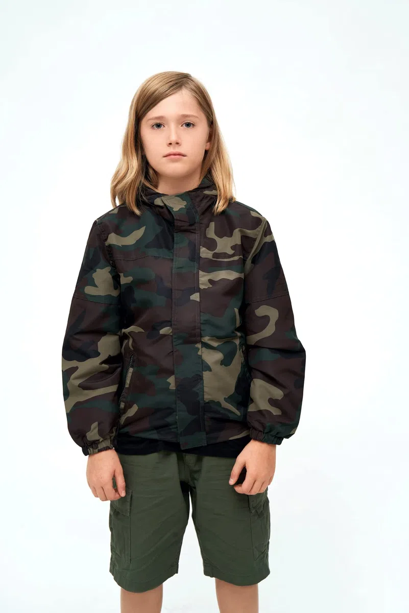 Brandit Kids Summer Frontzip Windbreak Giacca a vento da bambino Unisex - Bambini e ragazzi