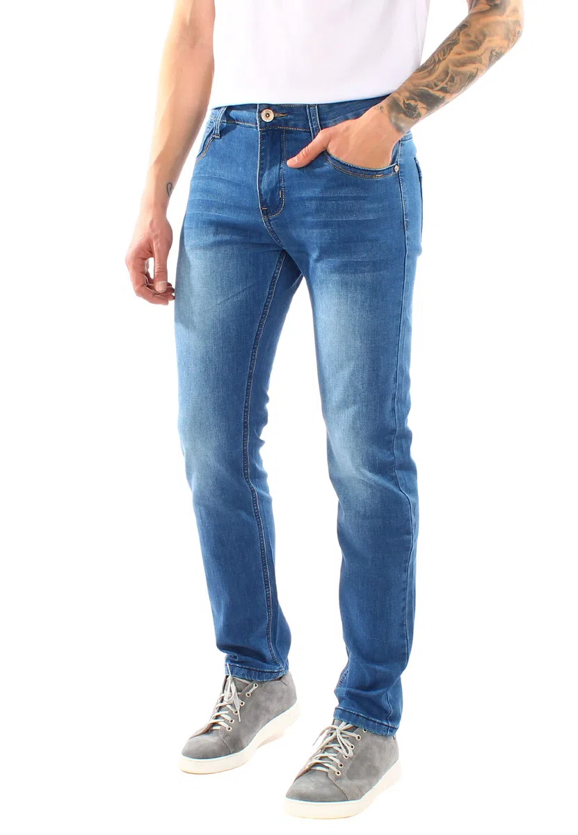 Ciabalù Jeans Uomo Regular Fit Elasticizzati Vita Regolare Denim