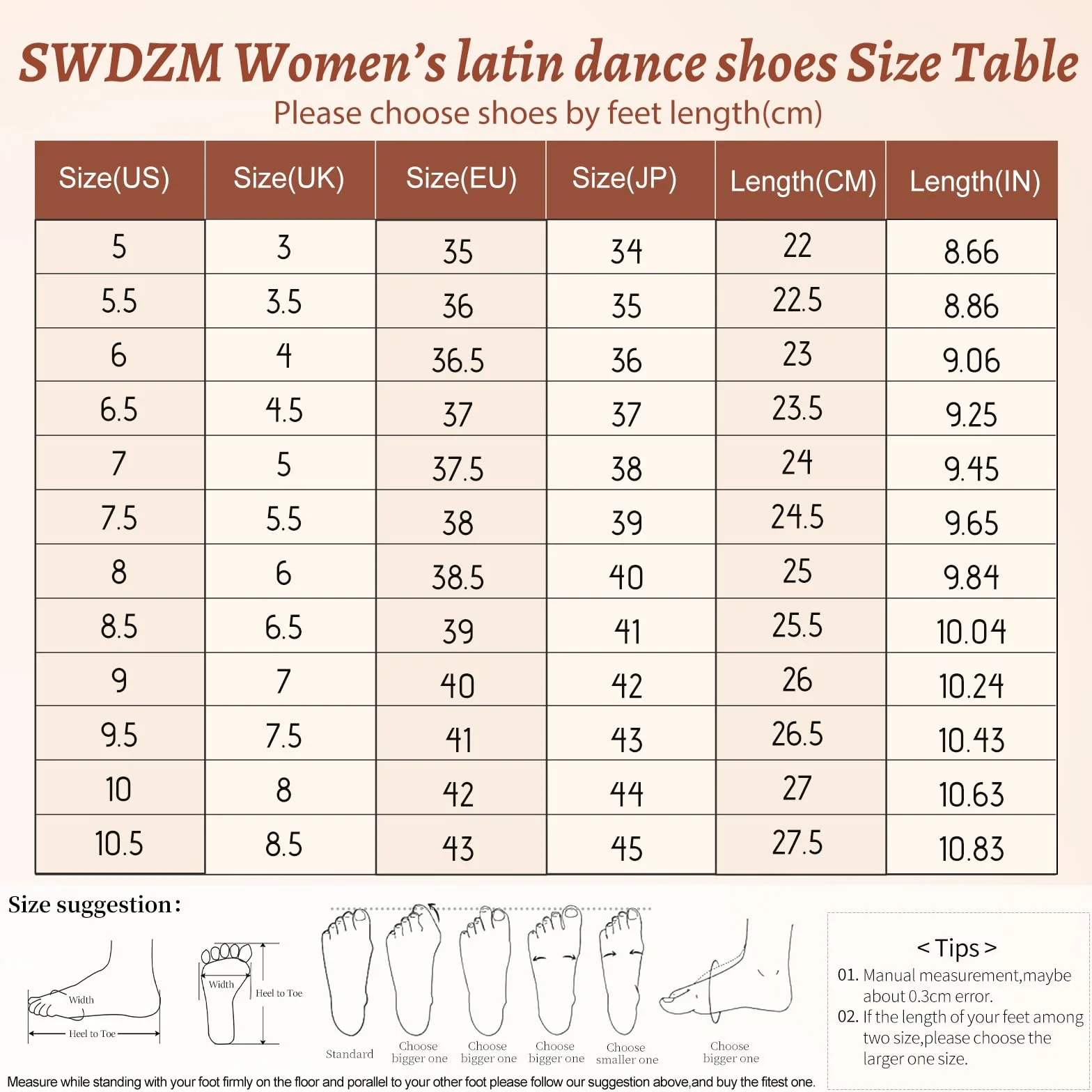 SWDZM Scarpe da Ballo Latino Americano Donna Standard Sala e Bachata Donna Pratica Professionali