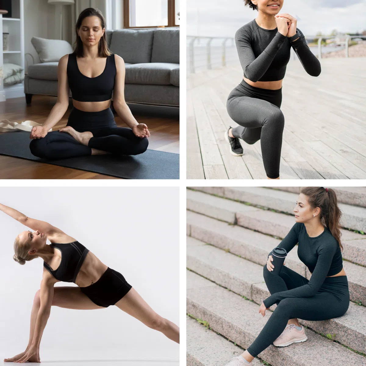 Risalti Leggins Donna Vita Alta Costina Seamless in Microfibra Ilena - Pantaloni Sportivi Elasticizzati Senza Cuciture, Leggings Palestra Yoga Pilates, Abbigliamento Fitness Elegante - Made in Italy