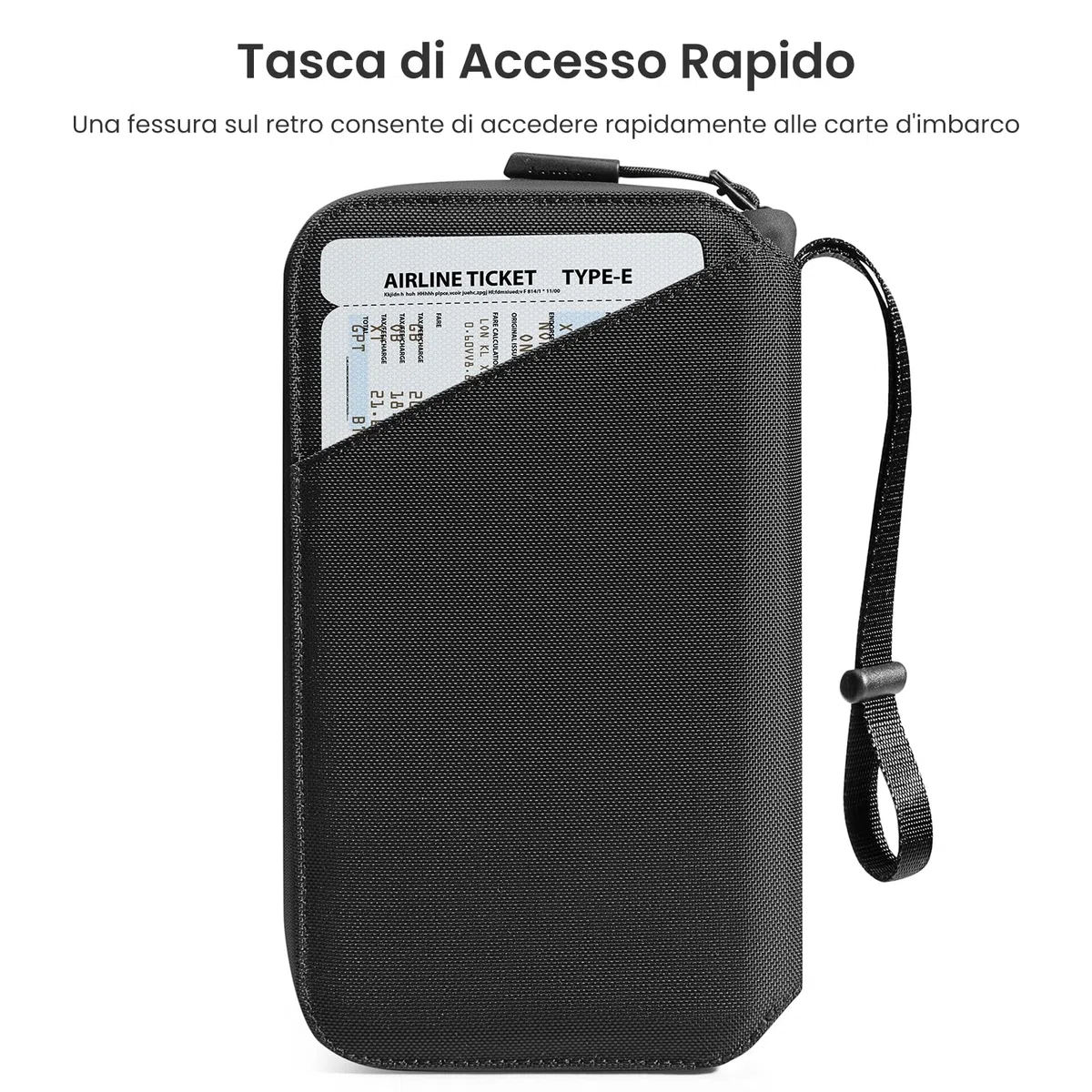 tomtoc Custodie per passaporto per 4 passaporti e 4 carte, Custodia per passaporti per famiglie con supporto per carta SIM e pin di espulsione, Protezione RFID, tasca per carta di vaccinazione