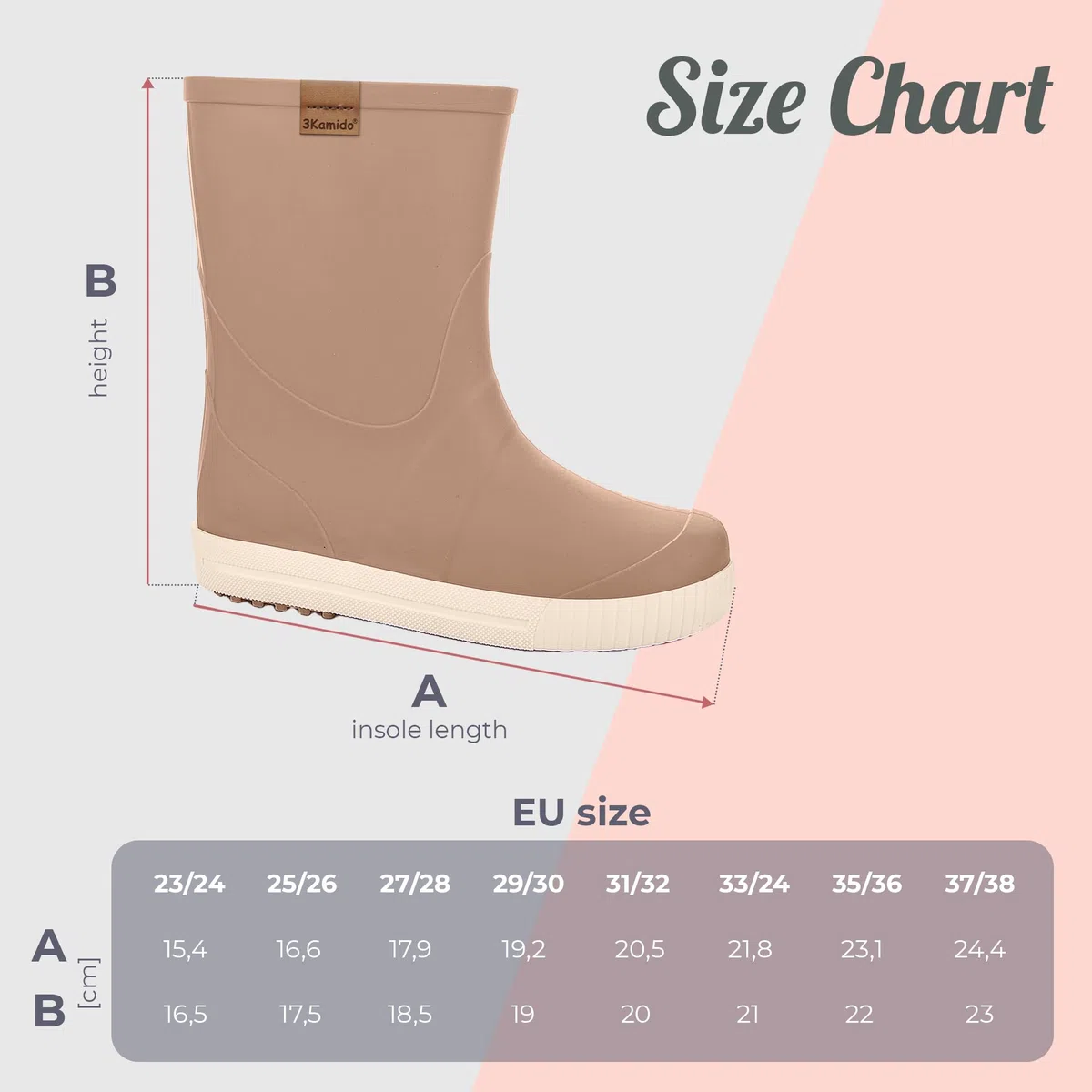 GoStyle Stivali di gomma - stivali di gomma per bambini molto eleganti e alla moda, con nastro riflettente 3M, soletta antibatterica e suola antiscivolo