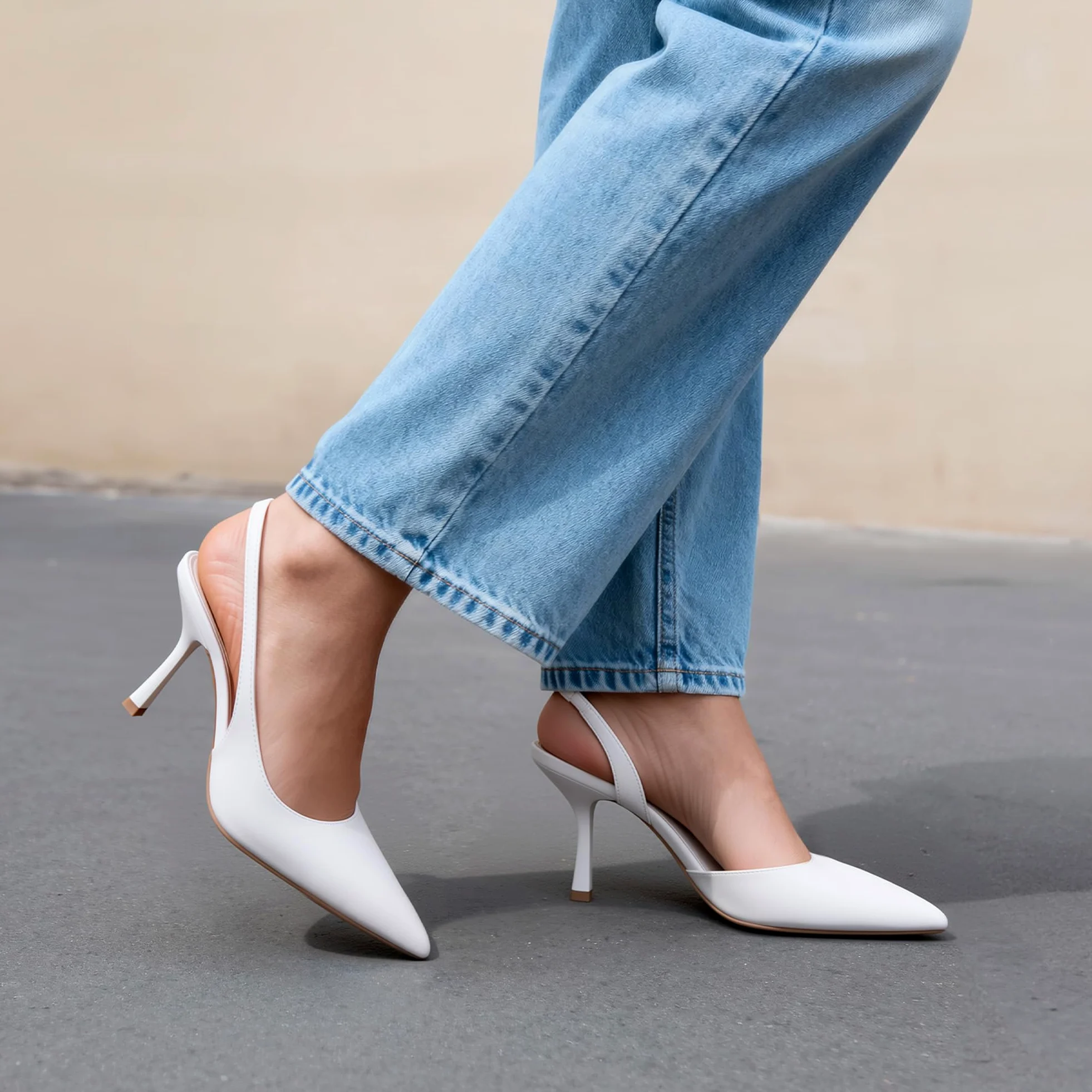 DREAM PAIRS Scarpe Eleganti da Donna con Tacco a Spillo Alto, Punta Chiusa e Slingback, Orsay, Comode, da Sposa, Festa, Lavoro