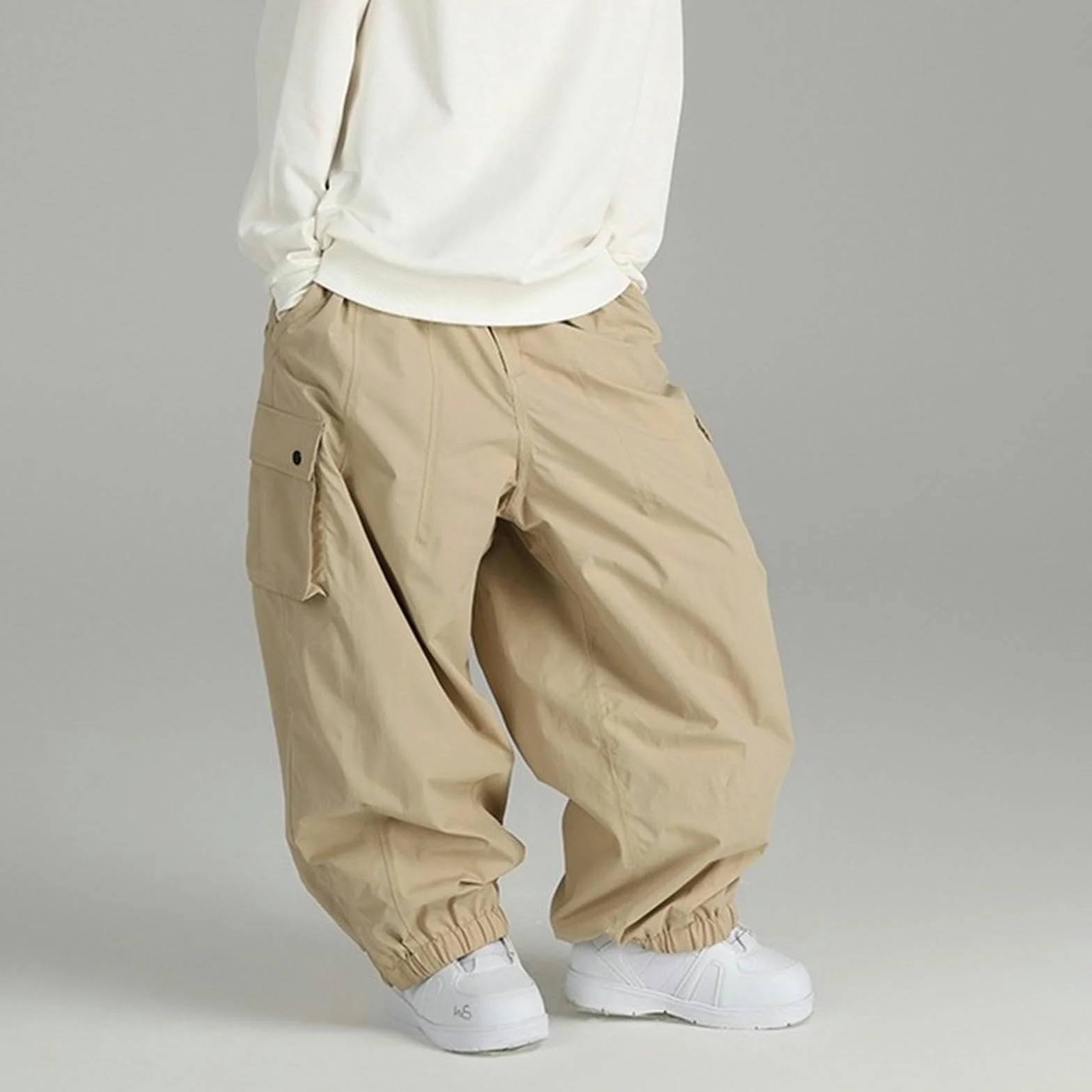 Pantaloni da snowboard Larghi Impermeabili e Antivento per Uomo e Donna, Pantaloni Casual Multitasche per Sport all'Aria Aperta
