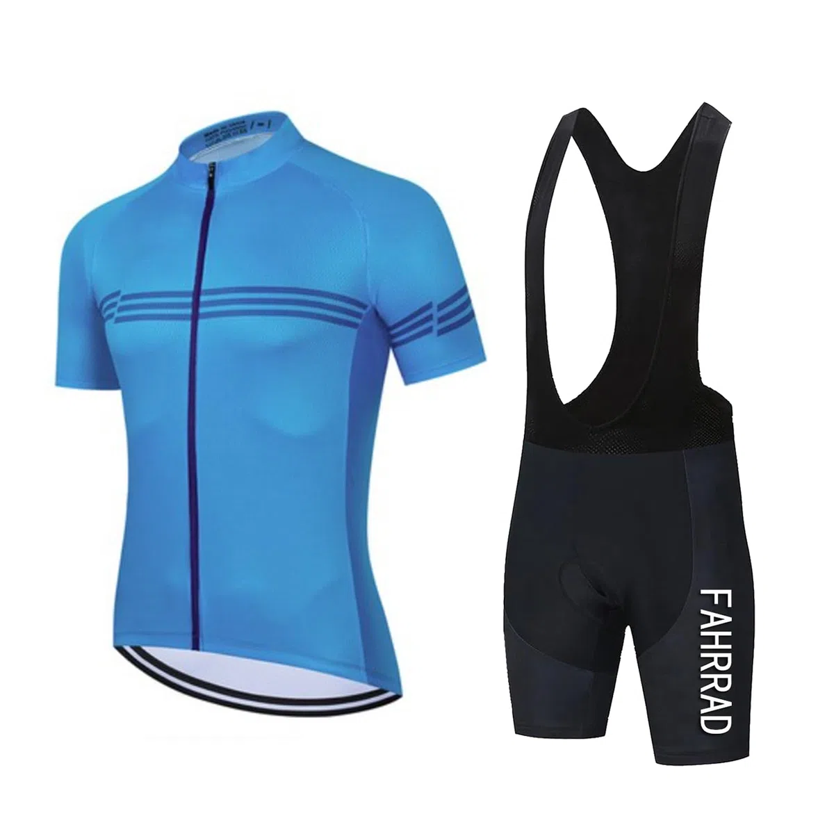 Abbigliamento Ciclismo Set Estate Completo Manica Corta Tuta Ciclismo + Pantaloncini Ciclismo Uomo, Asciugatura Rapida