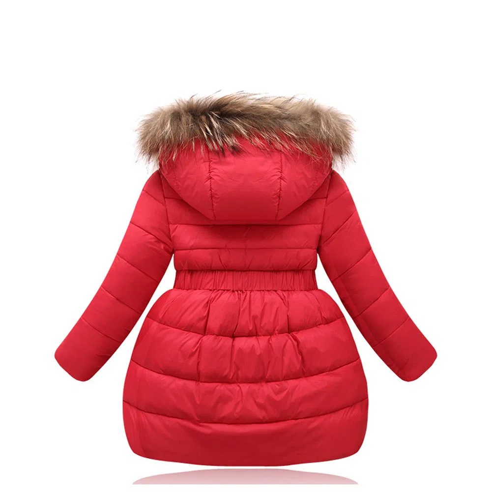 Piumino Bambina Invernale Giacca Bambina Piumino lungo Cappotto per Bambini Elastic
