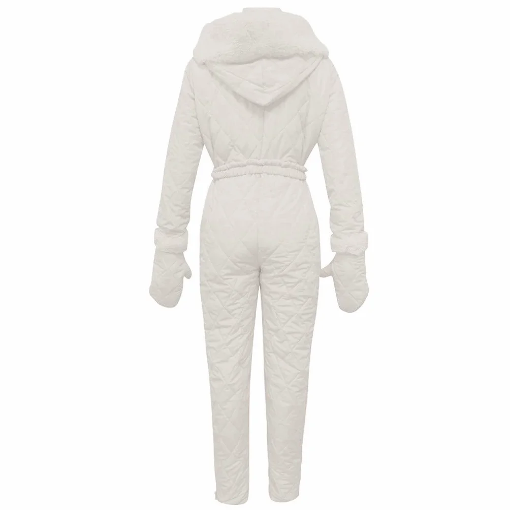 MJGkhiy Tuta Da Neve Donna Curvy Invernale Outfit Tute Da Sci Giacca Montagna Con Cerniera Salopette Snowboard Termico Sci Tuta Completa Casual Impermeabile Abbigliamento Da Sci Per Andare Sulla Neve