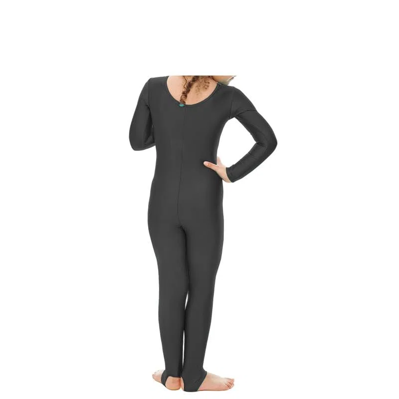 R&N FASHIONS Tuta da ginnastica a maniche lunghe con staffa lucida per bambine