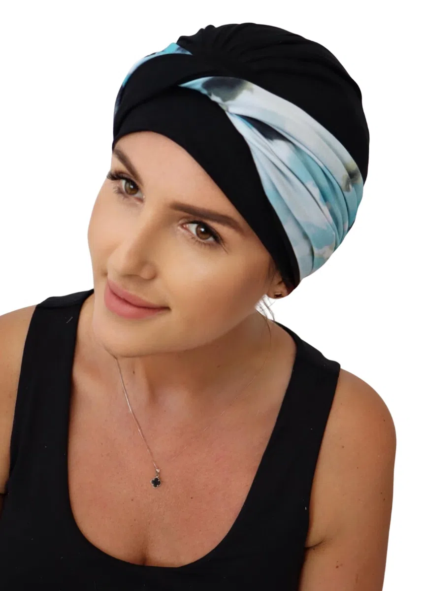 Deresina Aura - Turbante per pazienti oncologiche, copricapo in bambù, traspirante, morbido