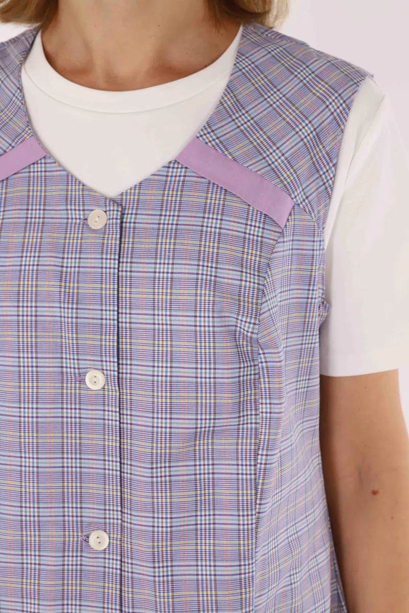 Kasack - Grembiule da cucina da donna, in poliestere e cotone colorato, con maniche corte design 4 54
