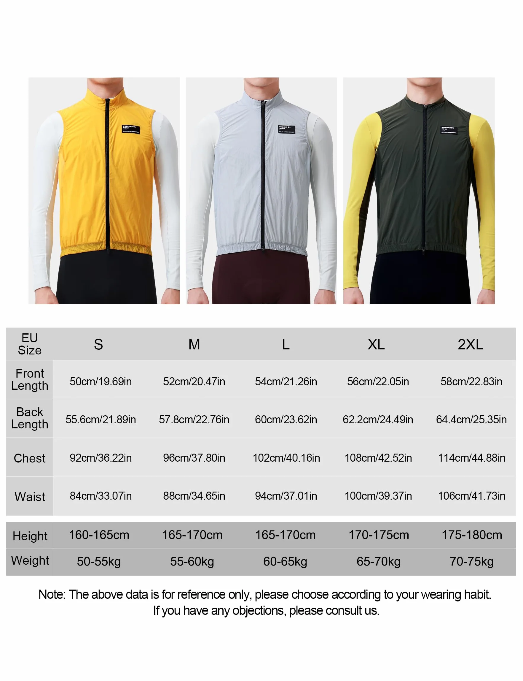 INBIKE Gilet Ciclismo Uomo Antivento Gilet Bici Estivo Sportivo Gilet Running Traspirante Leggero Anti-UV Catarifrangente Vita Quotidiana Unisex