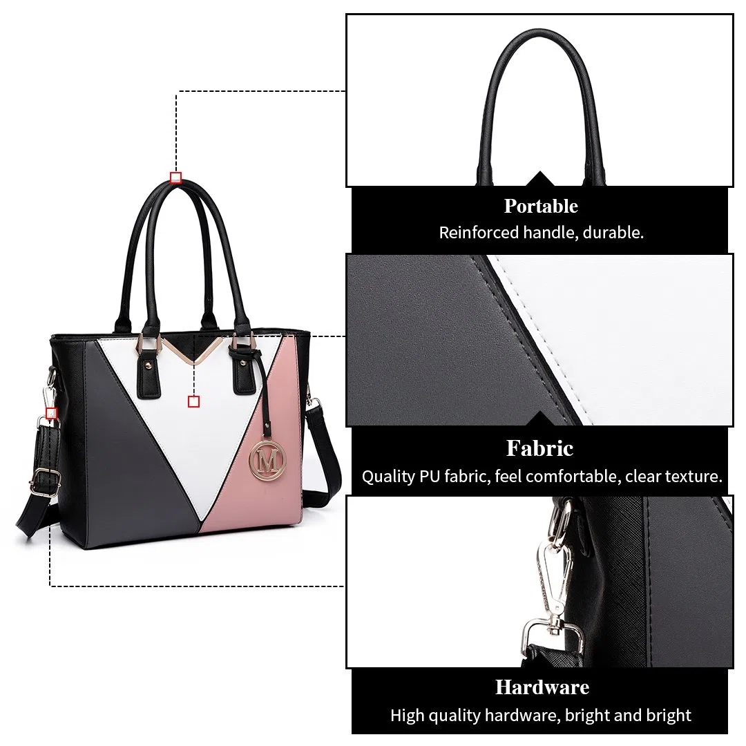 Miss Lulu Borsa Tote Donna Elegante, Borsa Tracolla Donna Grande, Borse a Mano Spalla Con Tracolla Regolabile, Impermeabile