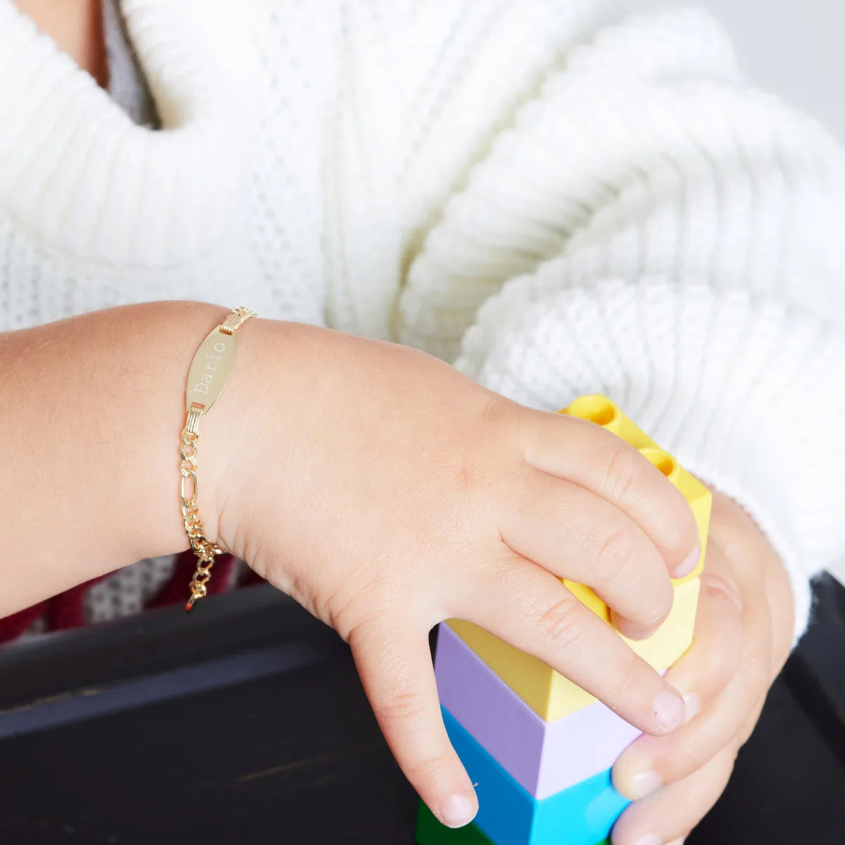 Giuzi Bracciale per Neonati o Ragazzi con Targhetta Personalizzabile in Argento 925