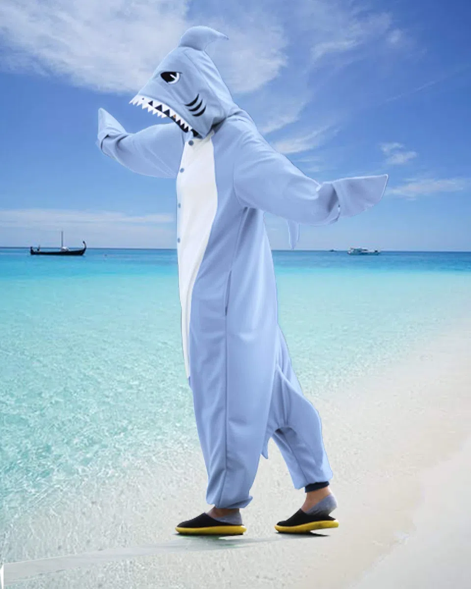 wotogold Pigiama di Squalo Animale Costumi Cosplay per adulti unisex