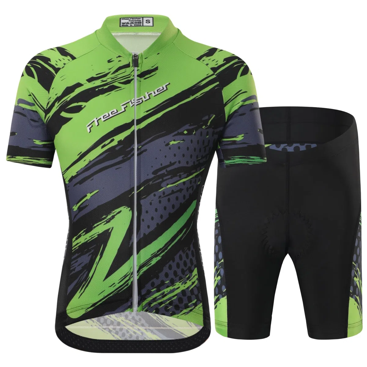 Bambino Ragazzo Maglie Ciclismo Ragazza Quick Dry Maglie Manica Corta&Pantaloncini da bicicletta con Cuscino di Seduta 3D Traspirante Abbigliamento Sportivo Ciclismo