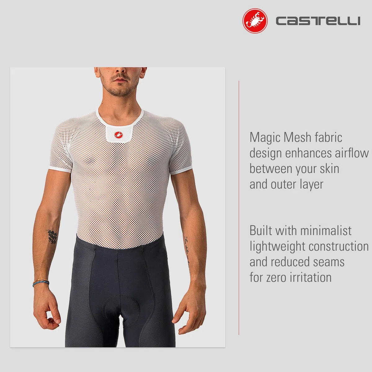 Castelli Core Mesh 3 SS Maglietta Uomo (Pacco da 1)