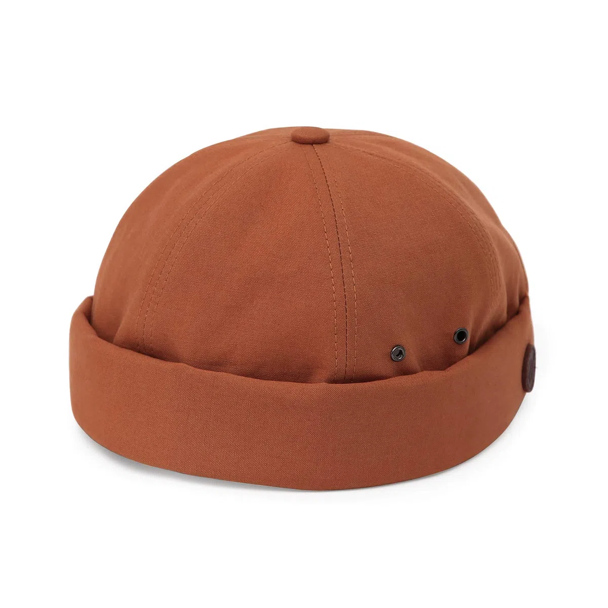 UNDERCONTROL Cappello da Pescatore Vintage Senza Visiera da Marinaio con Polsini arrotolati, Senza Visiera, con Teschio Miki, Cinturino in Pelle, per Uomo e Donna - Made in Korea
