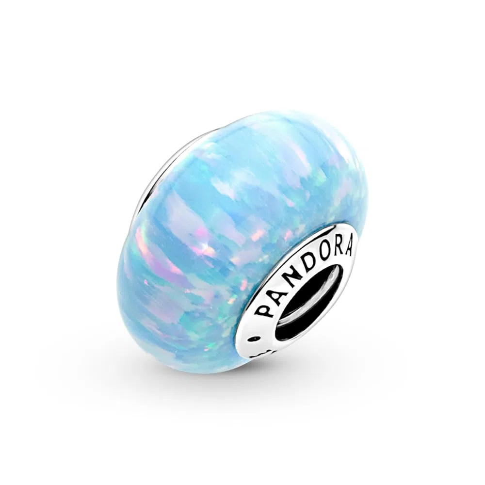 PANDORA Moments - Charm in argento sterling con opali creati in laboratorio
