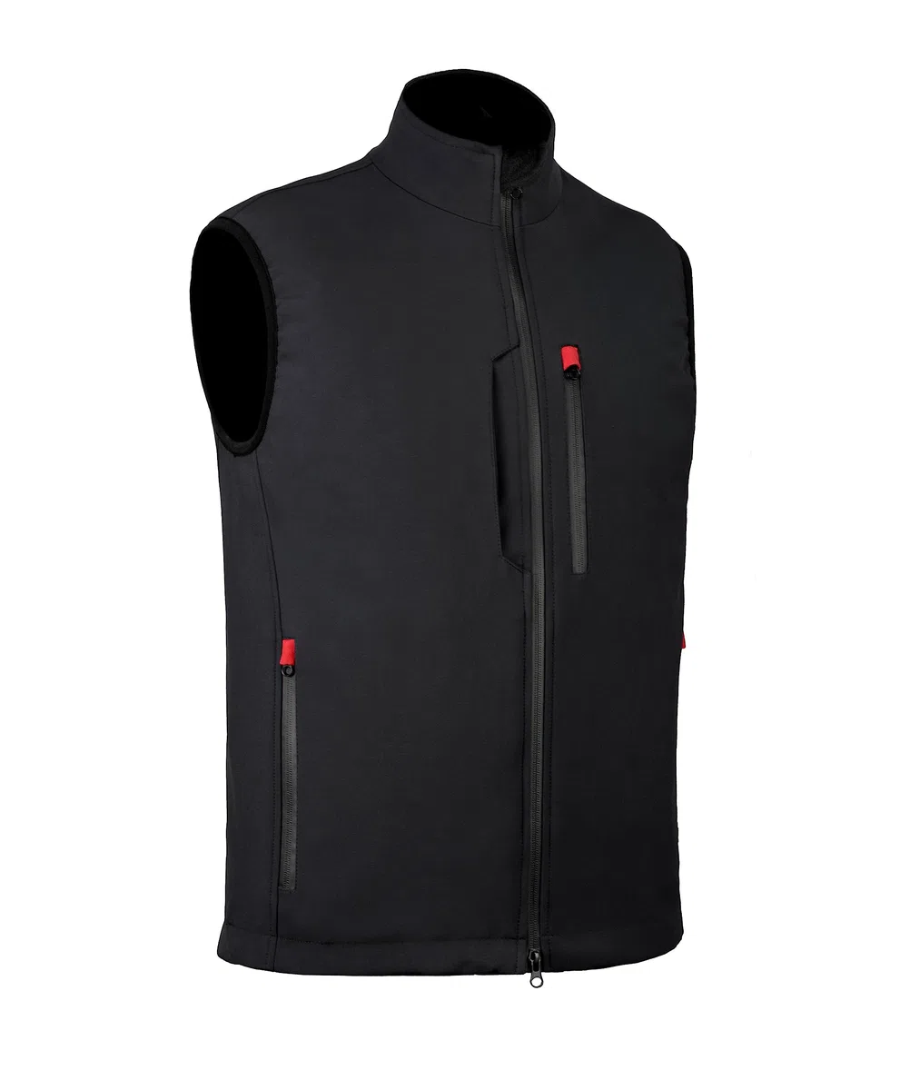 Ambick Kayz Gilet sportivo da uomo softshell outdoor antivento foderato in pile con tasche con cerniera, gilet da corsa senza maniche ideale per viaggi, golf, corsa, escursionismo