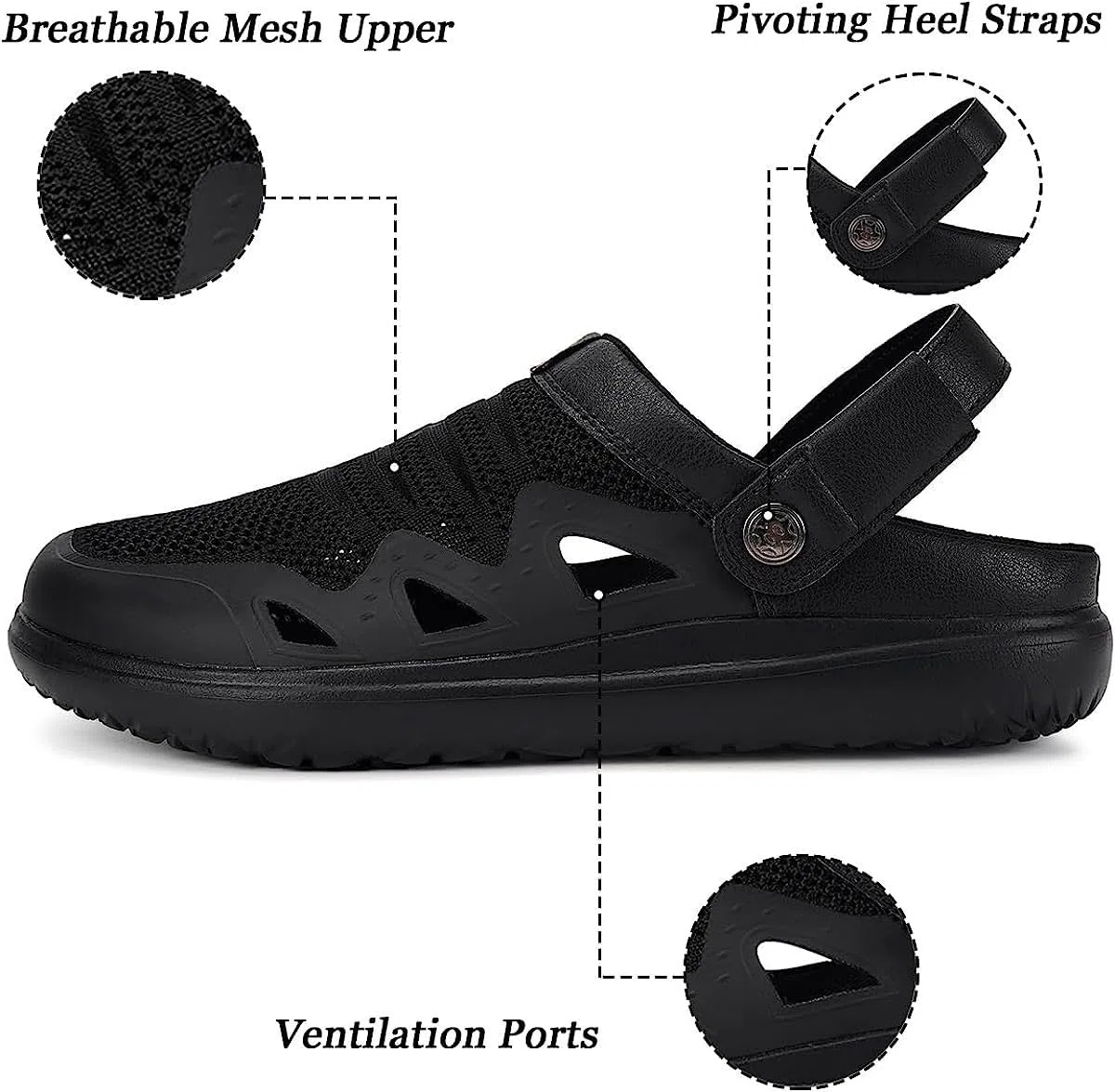 Uomo Donna Zoccoli e Sabot Spiaggia Giardino Pantofole Scarpe da Mare Estate Leggero Comode Traspiranti Sandali Clogs Ciabatte all'aperto