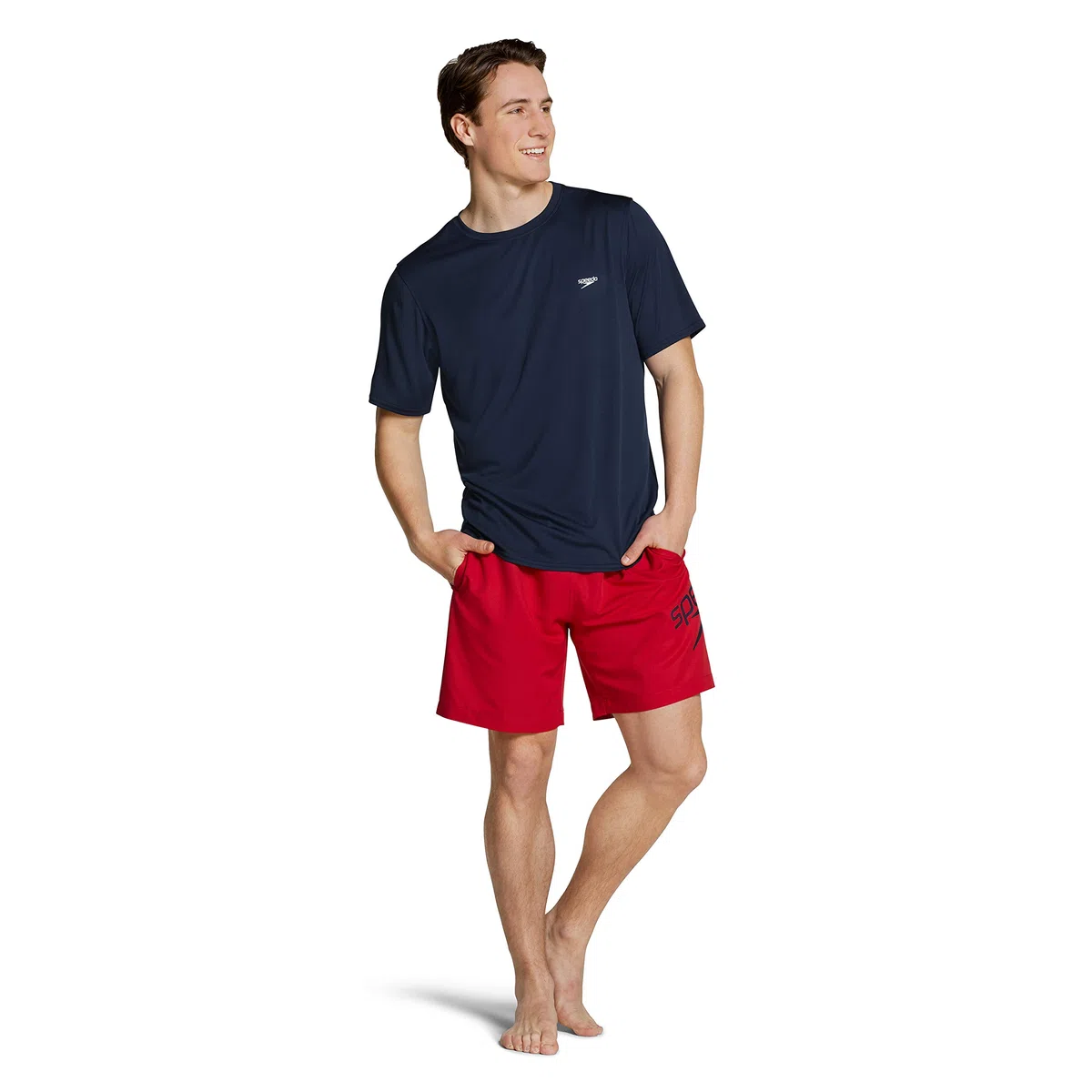 Speedo UV Swim Shirt Basic Easy Short Sleeve Regular Fit Maglietta Rash Guard Uomo