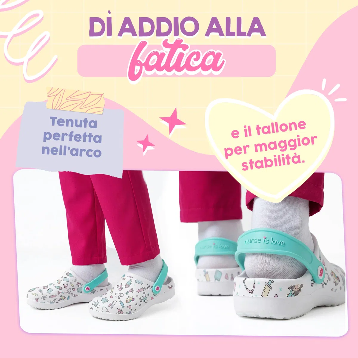 Nurse is Love Sabots Femme - Sabots Eva Légers, Chaussures Casual Mode | Cadeau Original pour Elle | Design Amusant - PT IT