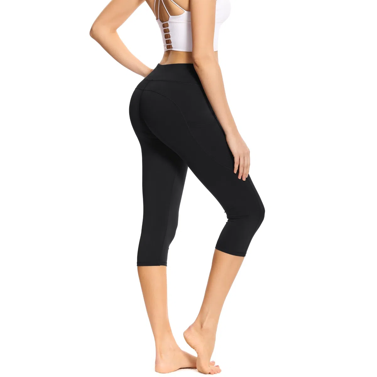 adorence Leggins Sportivi Donna (Morbido Come Un Burro, Vita Alta, 2 Tasche Laterali) Leggins Palestra Donna