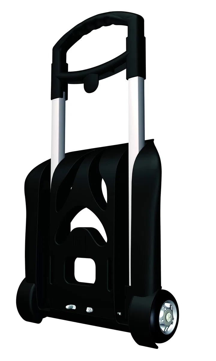 SJ Gang Easy Trolley Pieghevole SJ Gang, Carrellino Zaino, Nero Fino a 26 Kg