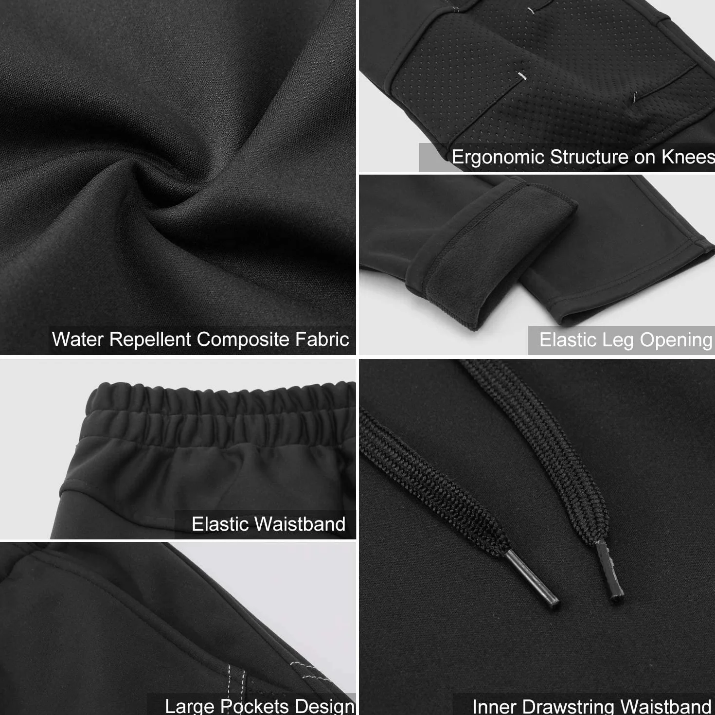 INBIKE Pantaloni Lunghi Ciclismo Uomo Antivento Termici Impermeabile Sportivo per MTB e Vita Quotidiana Outdoor Invernale