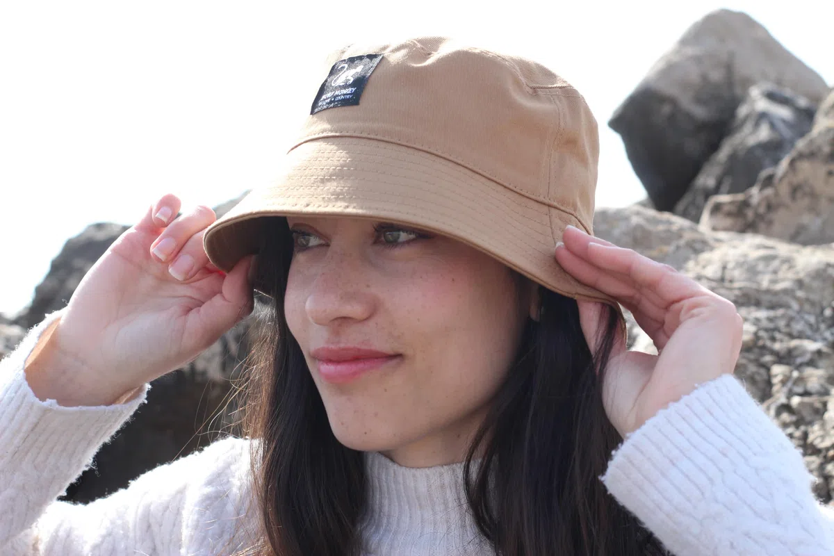 Surf Monkey Bucket Hat - Cappello da pescatore uomo/donna, senza corda, 100% cotone
