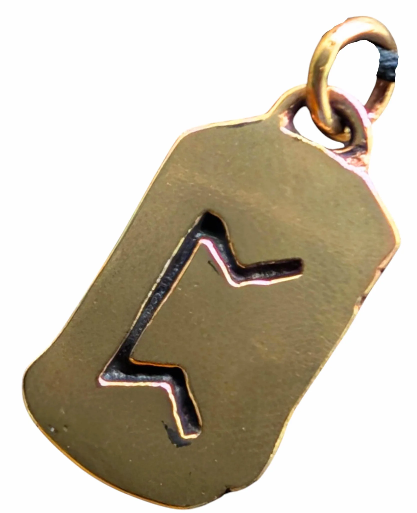 Kiss of Leather Ciondolo rune Perthro in bronzo n. 100, Bronzo