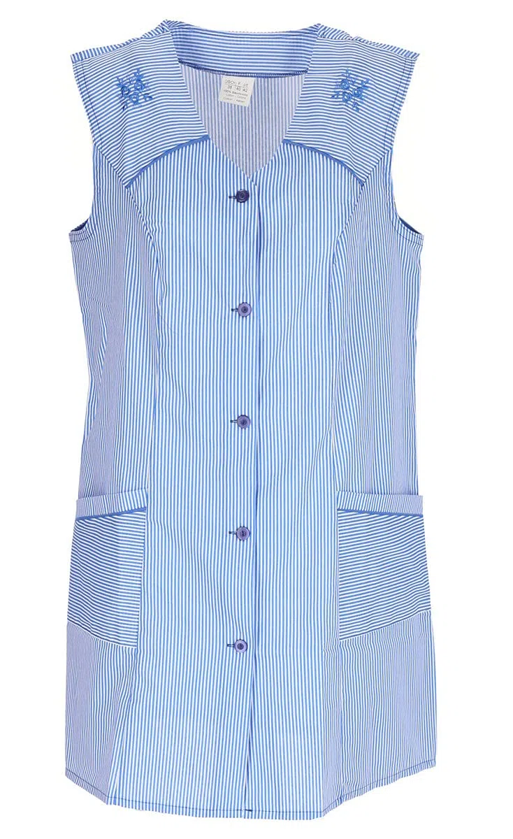 7/8 casacca cotone a righe grembiule corto senza maniche grembiule da cucina grembiule