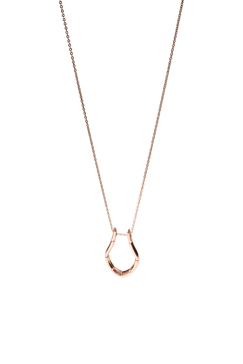 Purelei Porta anelli a goccia – Acciaio inossidabile placcato oro 14 carati / oro rosa 18 carati / argento – Portagioie per anelli – Design goccia – Regolabile 40 – 45 cm – Sicuro ed elegante