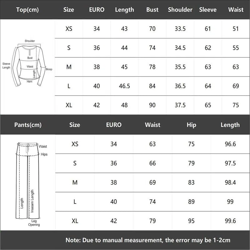 Tuta Donna Casual 2 Pezzi Completo Sportivo Maniche Lunghe Crop Top e Pantaloni a Zampa Tute Scollo a V Slim Fit Lounge Set Elegante per Yoga Palestra Fitness Jogging Outfit Y2K Streetwear