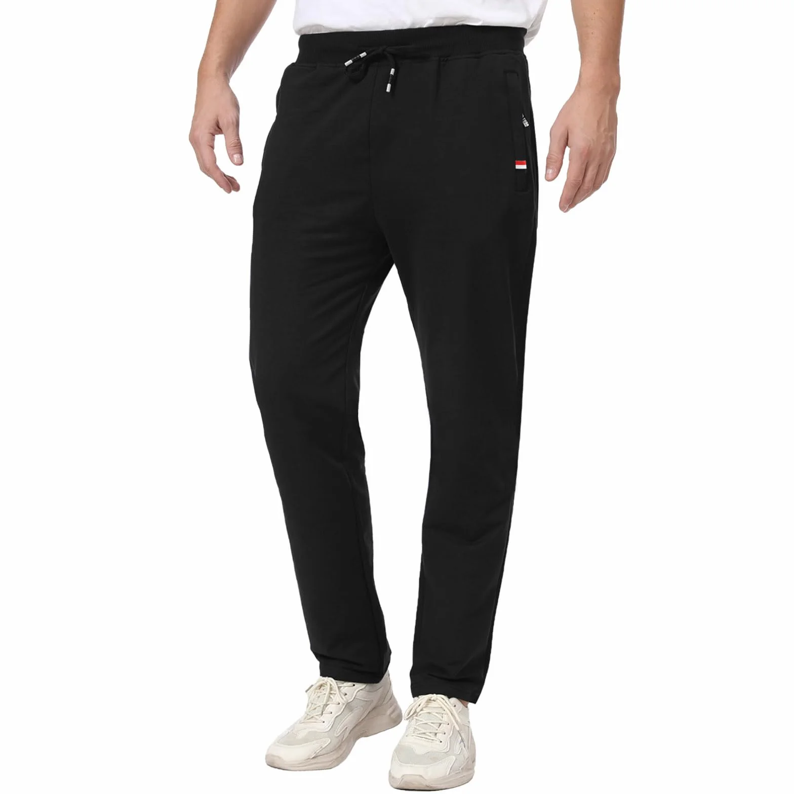 JustSun Pantaloni Tuta Uomo Cotone Sportivi con Tasche Zip