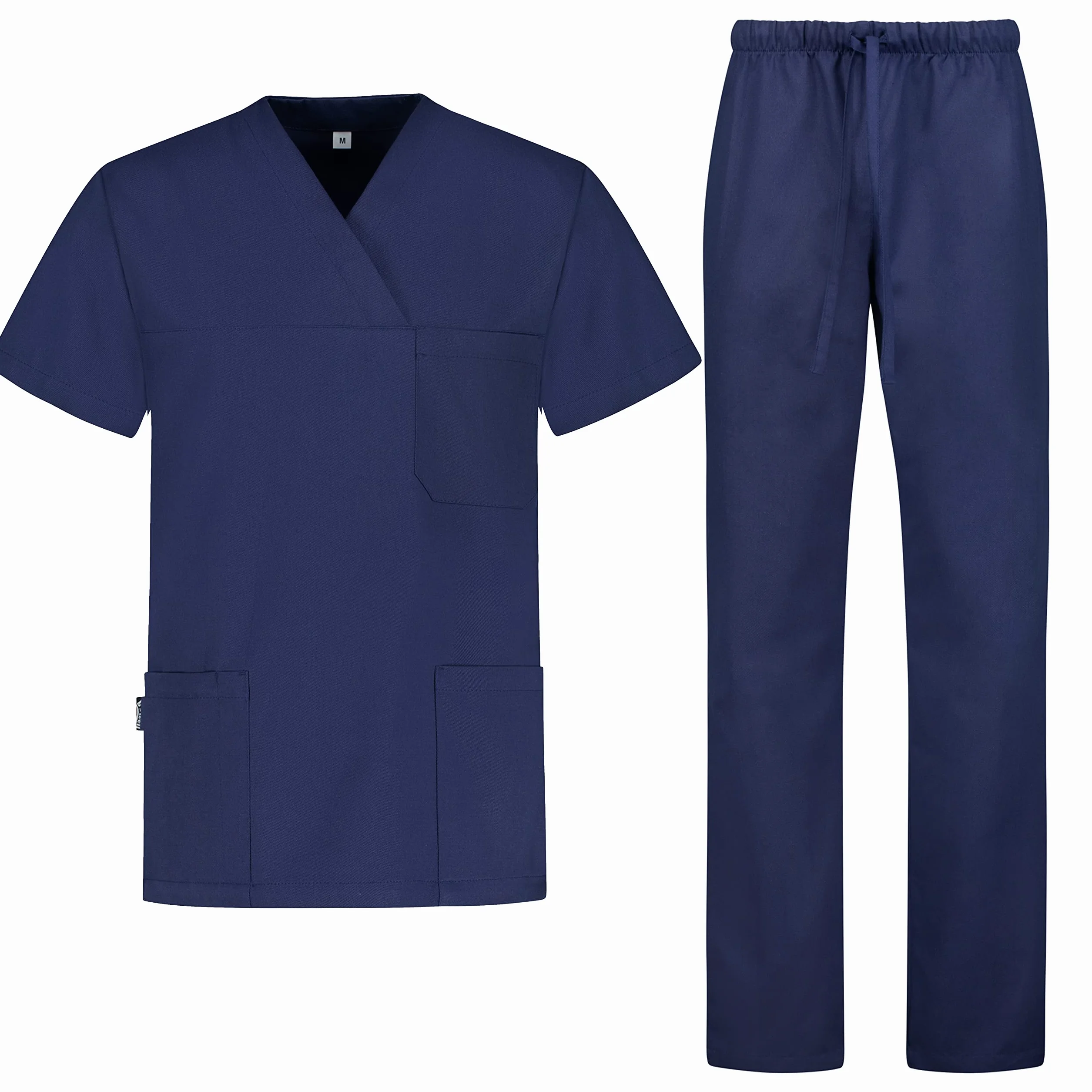 B-well MORELLI Divisa Sanitaria Donna e Uomo di 100% Cotone|Uniforme Sanitaria Donna e Uomo Unisex Set con Casacca e Pantalone