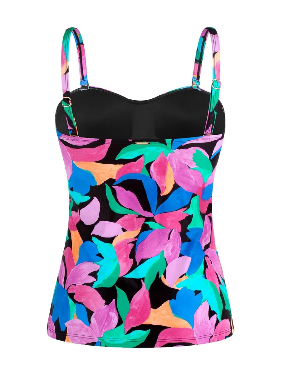 Ocean Blues Top da Tankini Donna Controllo Pancia Arricciato, Solo Top