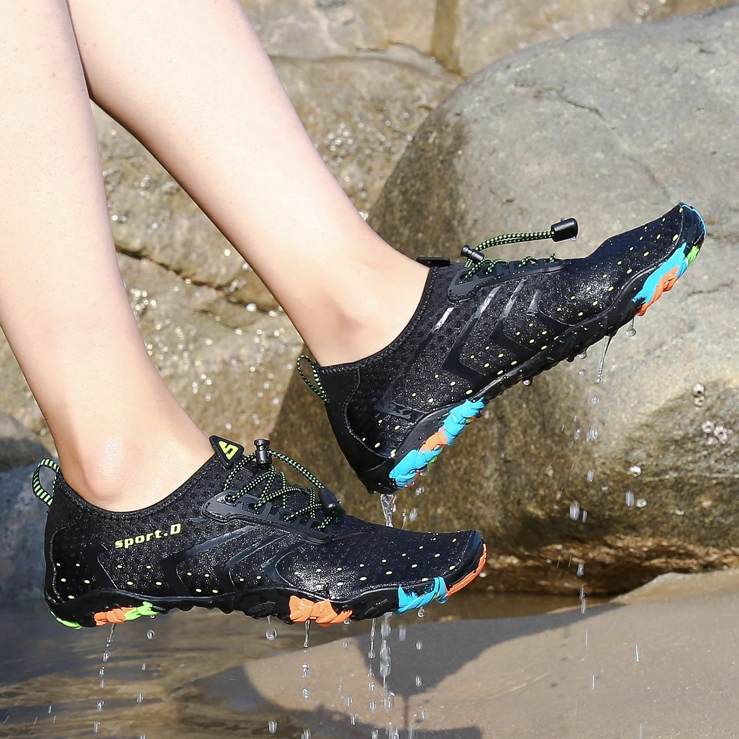 SAGUARO Scarpe da Scoglio Uomo Donna - 7/9 Fori di Drenaggio Antiscivolo Asciugatura Rapida Gr.35-48