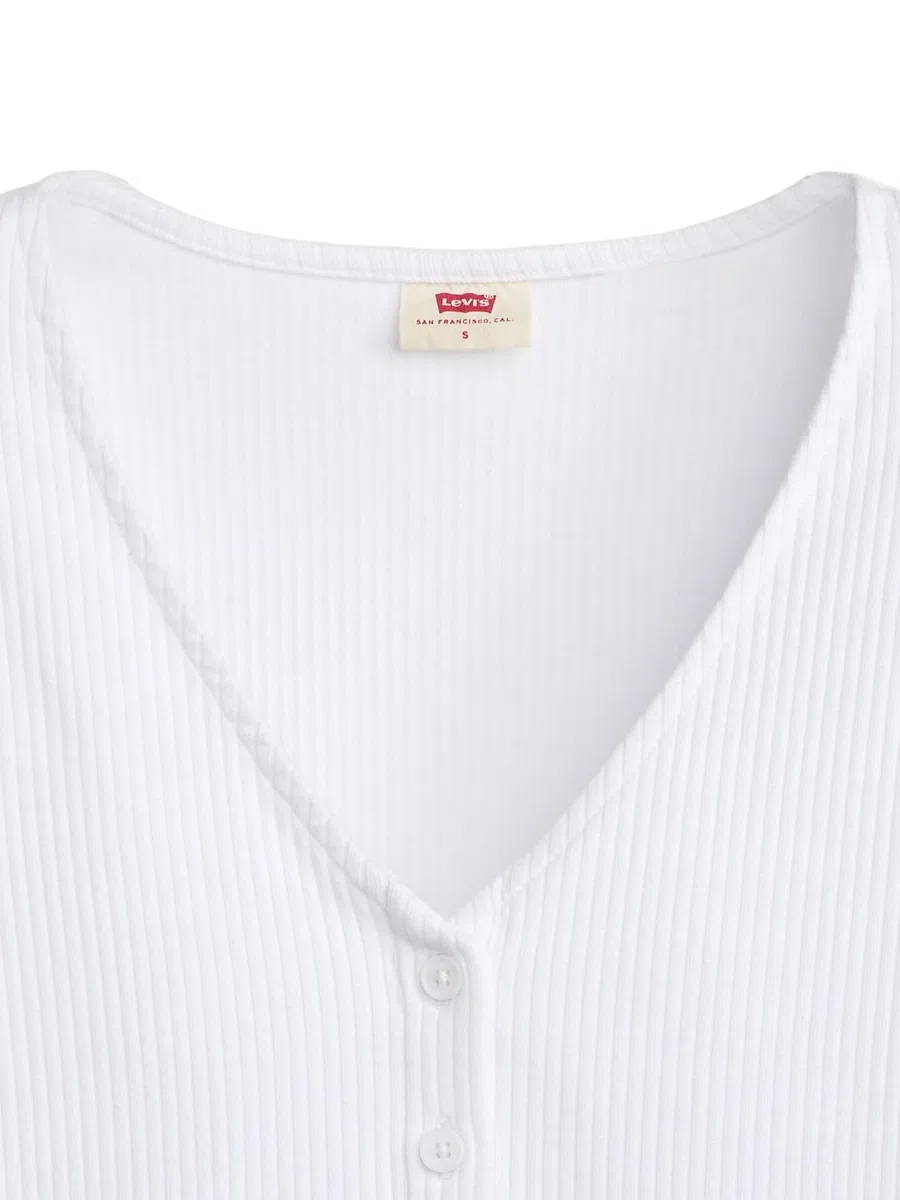 Levi's Donna Maglietta a Maniche Lunghe Muse con Scollo a V, Slim Fit