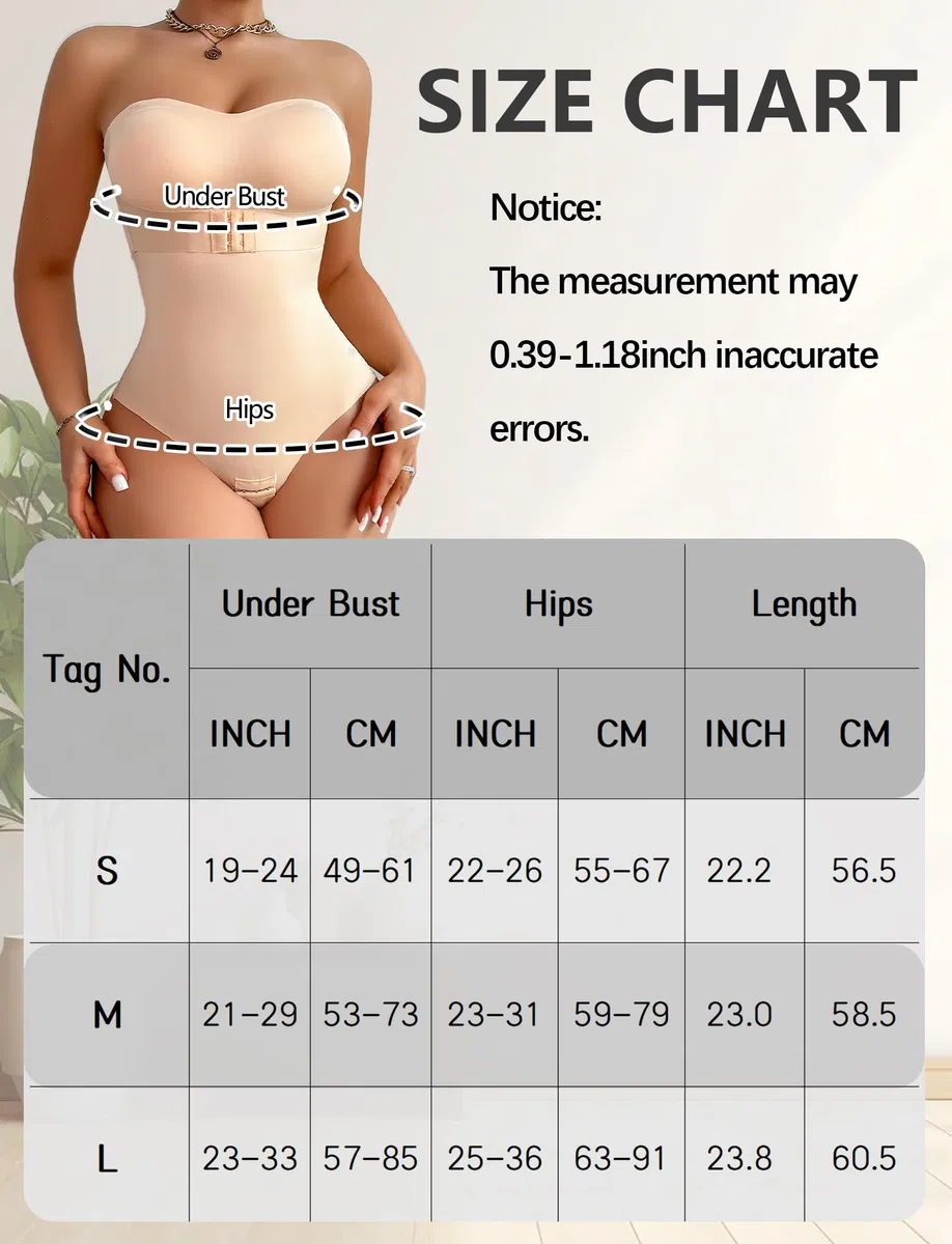 FEOYA Body Sculptant Donna Pancia piatta Body Gainant Donna Invisible Push Up Bodysuit Shapewear Bodysuit senza spalline con imbottitura rimovibile e spalline