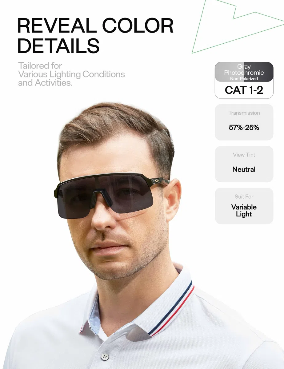Mryok Lenti di ricambio UV400 compatibili con Ray-Ban Meta Wayfarer RW4006 50 mm - Grigio fotocromatico Anti Luce Blu