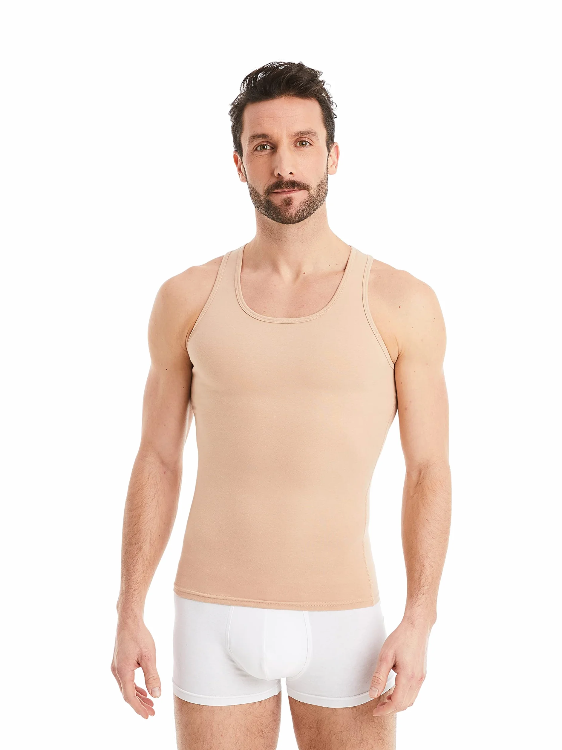 FINN Canotta Dimagrante Uomo - Canottiera Snellente Senza Maniche in Cotone - Maglia compressiva Body Shaper per Una Pancia più Piatta
