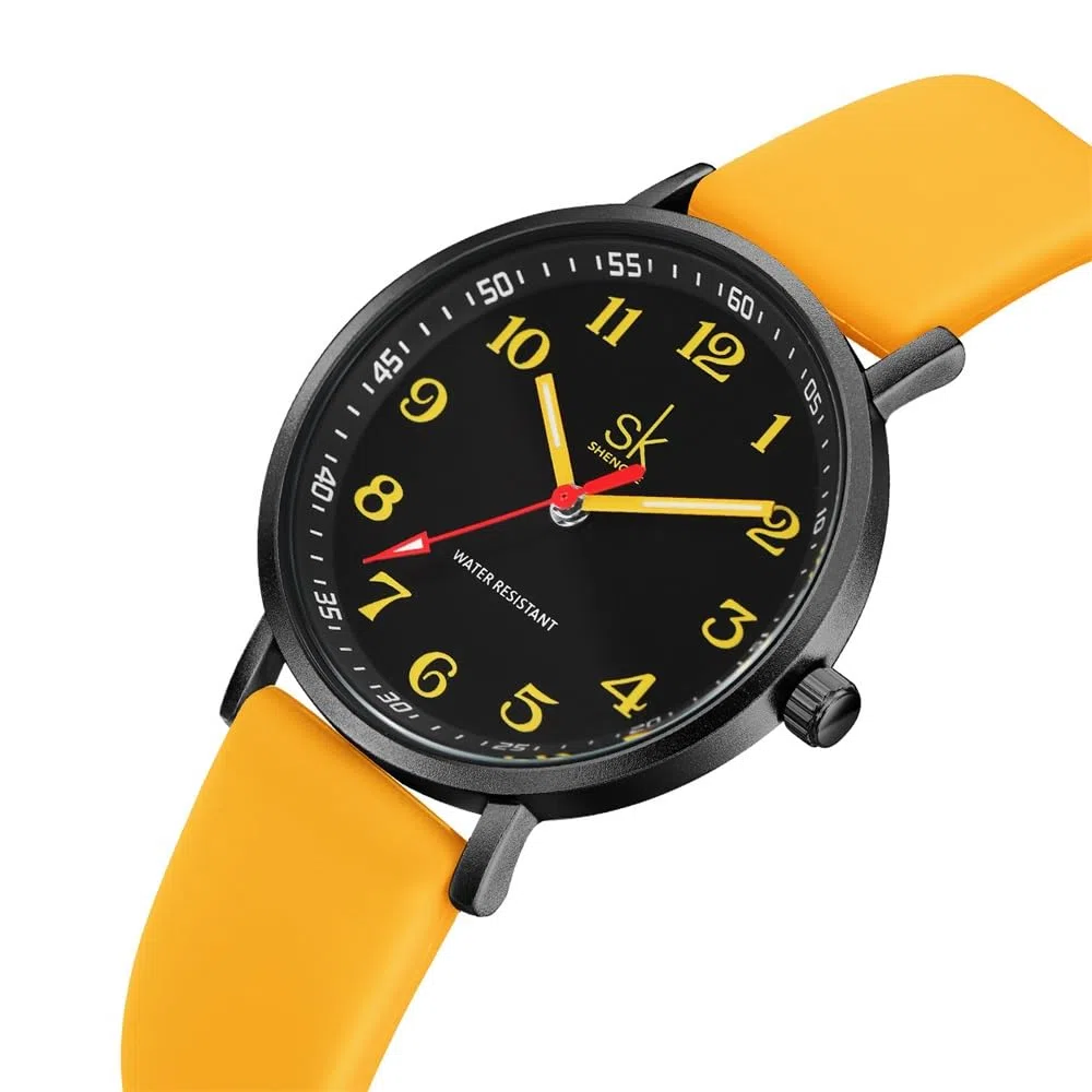 SHENGKE SK Scrub ultra sottile alla moda Orologio da donna per professionisti medici, infermieri, medici, studenti Orologio con quadrante di facile lettura, cinturino in silicone colorato
