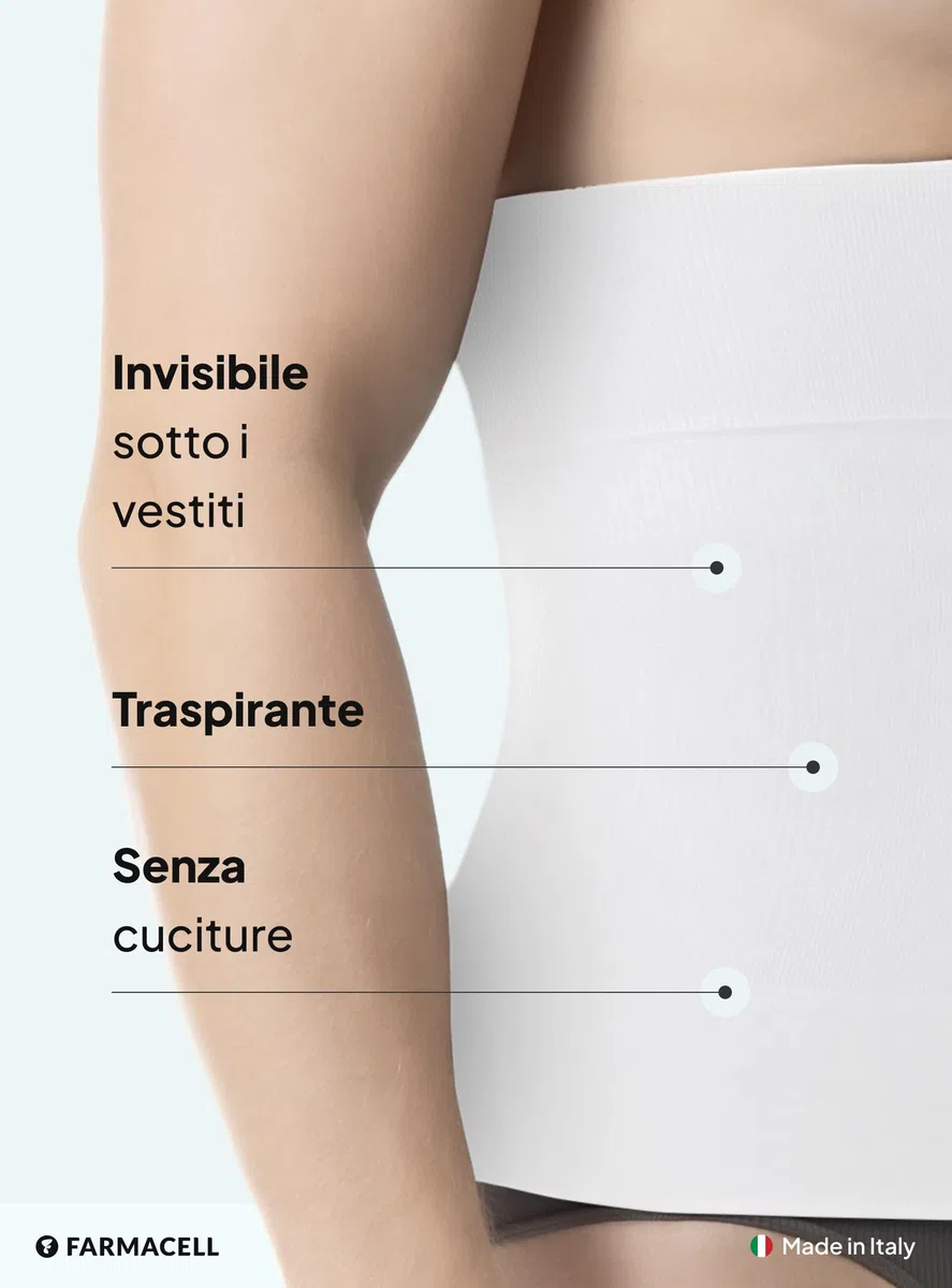 FarmaCell Pancera Contenitiva Uomo Modellante, Fascia Addominale Contenitiva Pancia Piatta, Made in Italy, 405