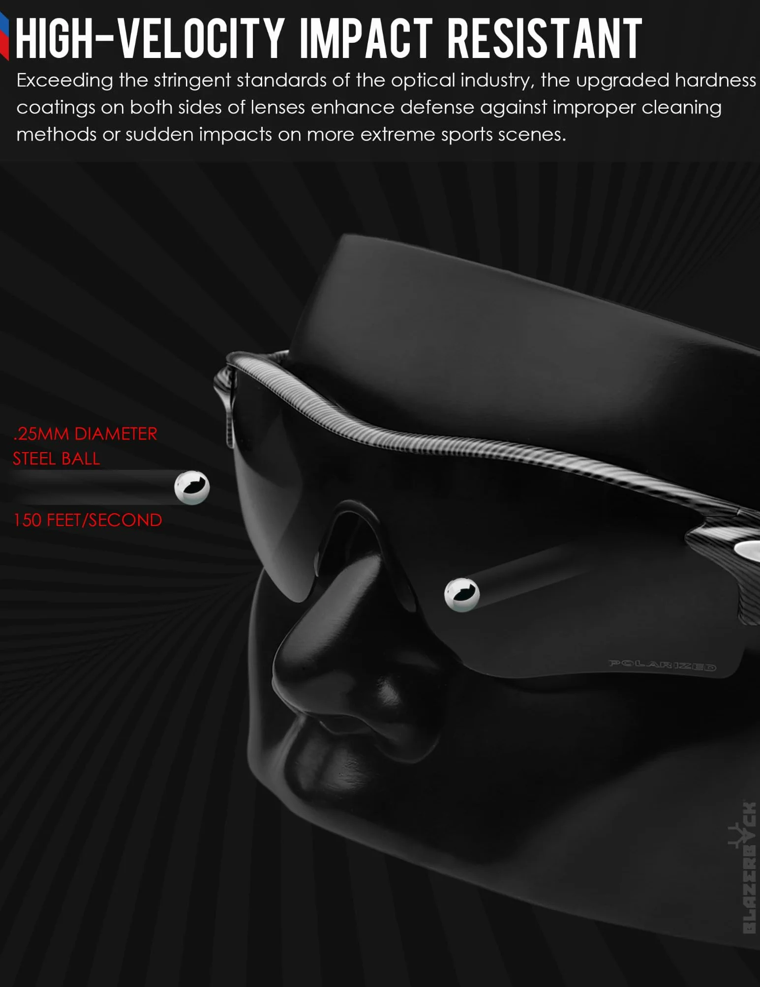 BlazerBuck Lenti di ricambio polarizzate anti-sale per Oakley Flak Jacket