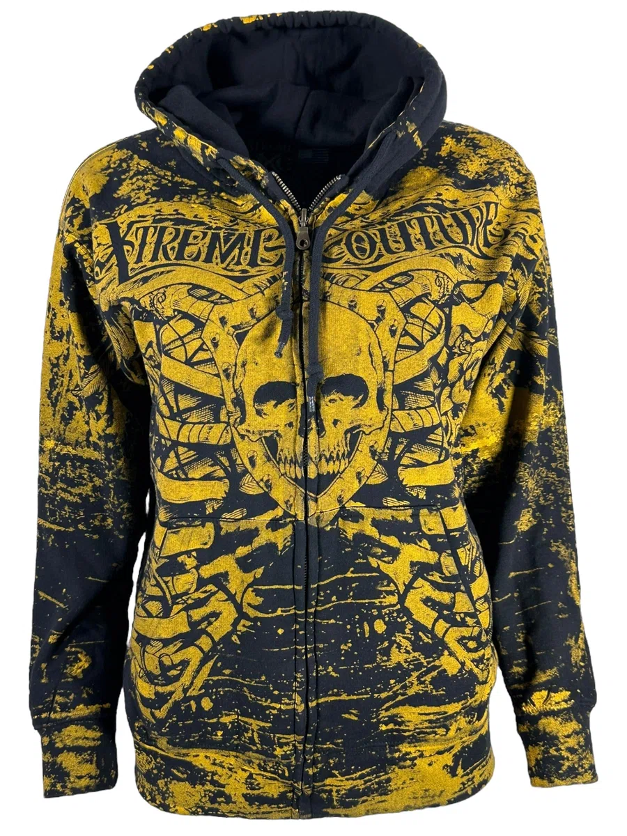 Xtreme Couture By Affliction Anatomy - Felpa con cappuccio e cerniera, da donna