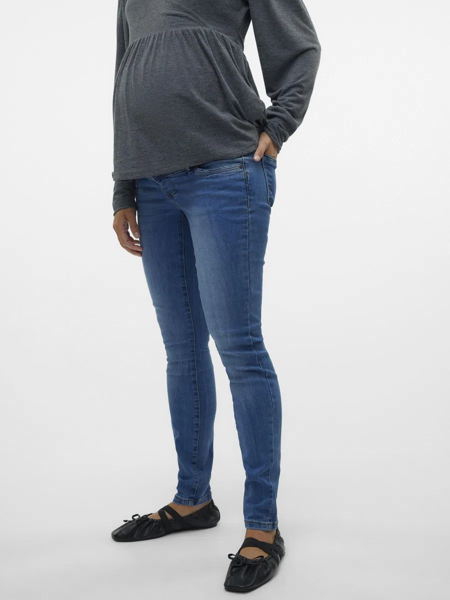 Mamalicious - Mlmila Slim Medium Blue Jeans A. Noos, Jeans Donna