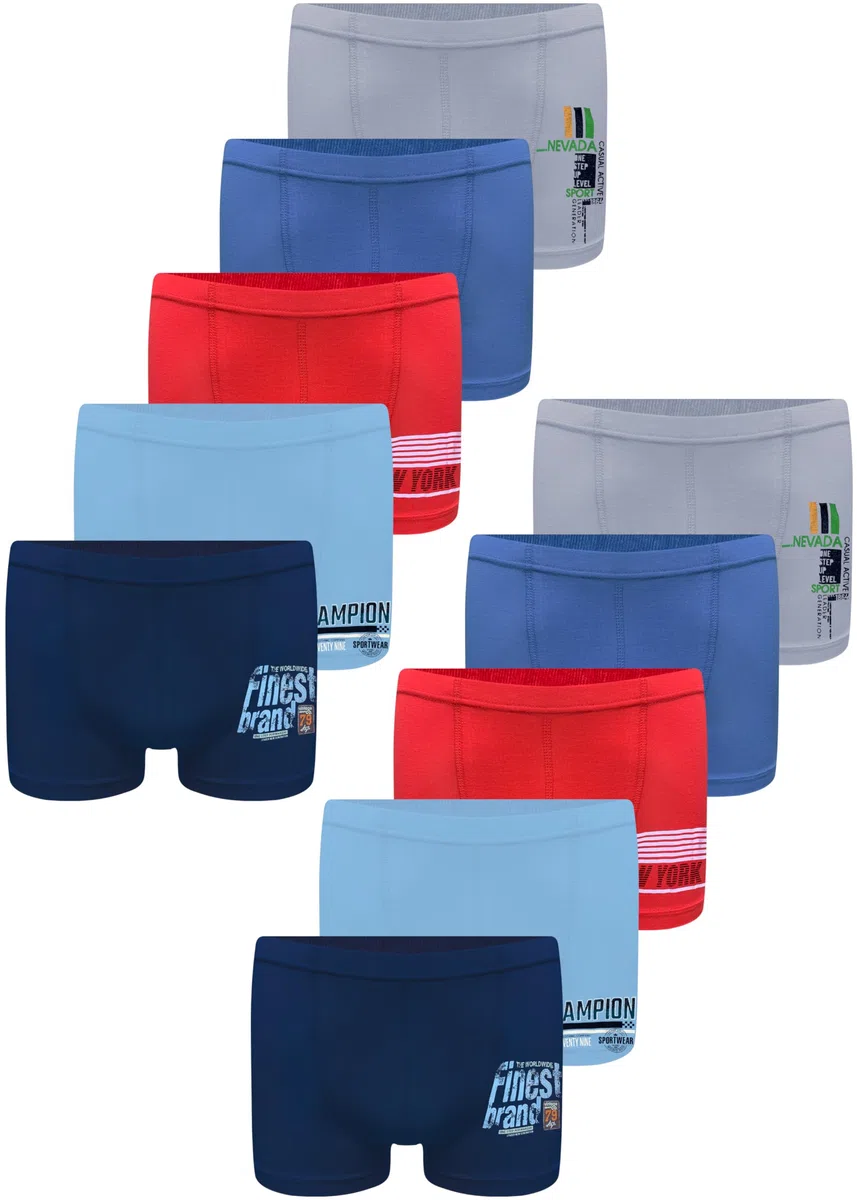LOREZA ® 10 Boxer Ragazzi Bambino Intimo Mutande Ragazzo in Cotone 2-15 Anni