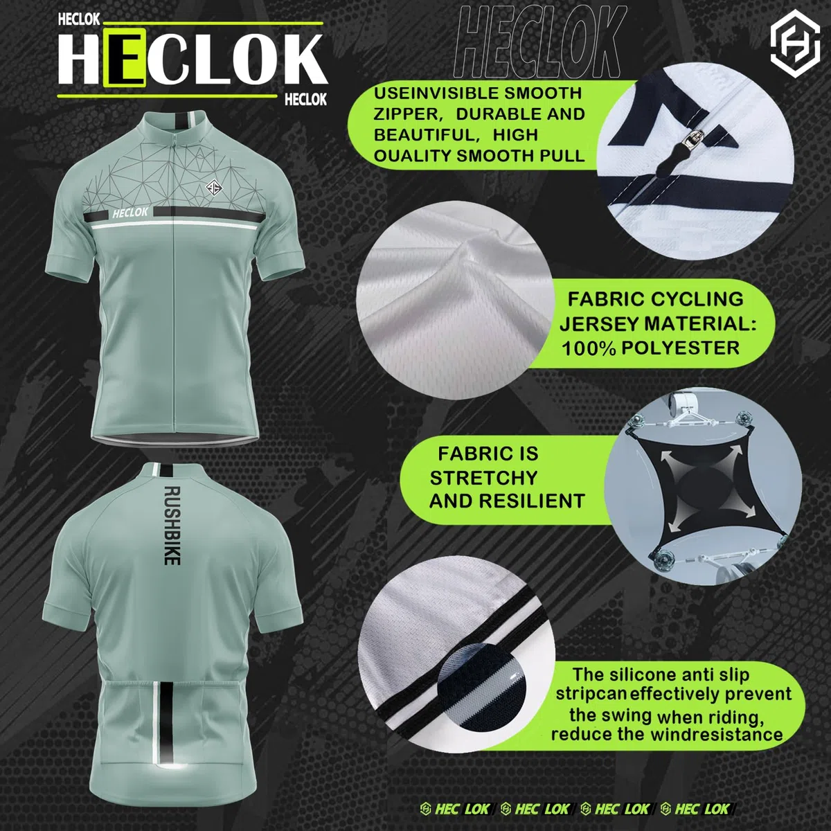 Completi Uomo Ciclismo Estivo Completo Ciclismo Maglia Zip Estivo su strada MTB Maglia Ciclismo Manica Corta e Pantaloncini Bici Imbottiti Salopette Gel